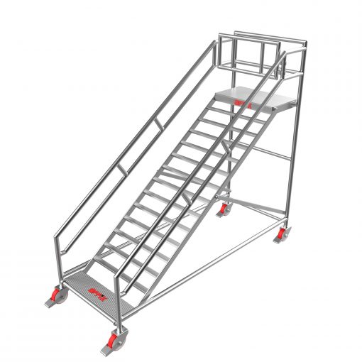 Aluminium Warehouse Ladder Fixed