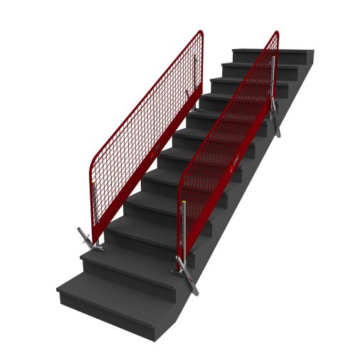 Stair Edge Protection-Mesh Barrier Type: Clamp Base